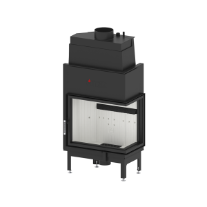 Termoșemineu Hitze Albero AquaSystem ALAQS 68X53.RD 19 kW Sticlă laterală dreapta