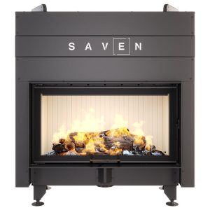 Șemineu SAVEN Energy UP 90x50 19 kW Ghilotină - Alb