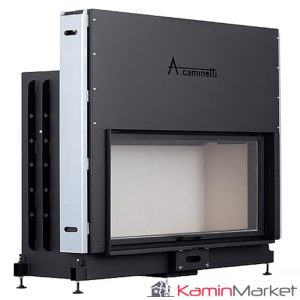 A-caminetti FLAT - Focar Șemineu cu ușă verticală - 120-x-50