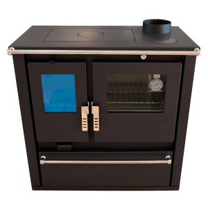 Sobă de gătit pe lemne Verso CS Plus Inox – 7,7 kW - Champagne