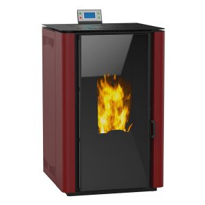 Termoșemineu pe peleți Prity PLW11 PEH, 13 kW - Burgundy