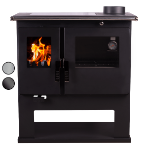 Sobă de gătit pe lemne Verso CS Inox Ceramic – 7,7 kW