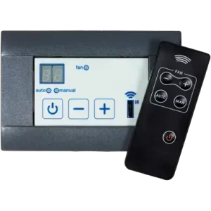 Eco Silent box cu tablou de control si telecomanda pentru modele de Semineu Carbel T2-70 si T2-80
