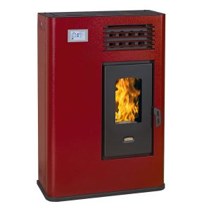 Șemineu pe peleți Prity PLS, 8 kW - Burgundy